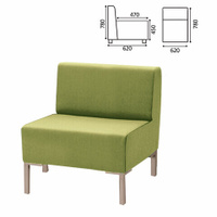 Кресло мягкое Хост М-43 620х620х780 мм без подлокотников экокожа светло-зеленое
