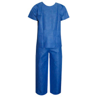 Костюм хирургический синий рубашка и брюки 56-58 р. спанбонд 42 г/м2 ГЕКСА