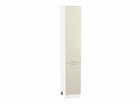 Шкаф пенал с 2-мя дверцами Валерия-М ШП 400 (для верхних шкафов высотой 920) Бежевый металлик Белый Vivat