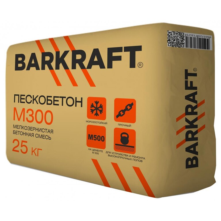 Пцс. ЦПС м150 BARKRAFT,25 кг. Цементно-Песчаная смесь 500. Смесь для стяжки пола Баркрафт. Пескобетон запас Мультицем м-150, 25 кг.