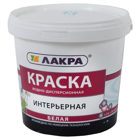 Краска в/д интерьерная 3,0кг Лакра ЛАКРА