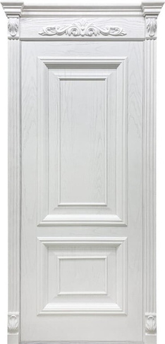 Межкомнатная дверь 2100 мм, Идеал Белый ясень шпон,, нестандарт