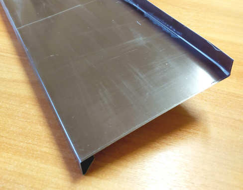 Отлив оконный металлический коричневый 150-2450 мм