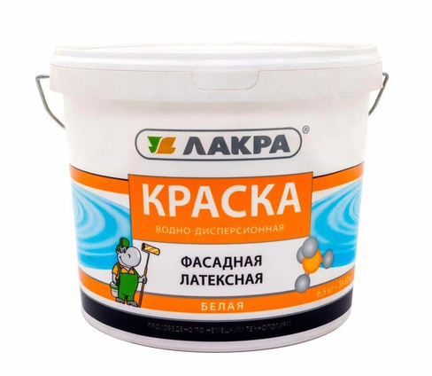 Краска в/д фасадная 40кг Лакра ЛАКРА