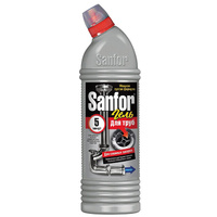 Средство чистящее SANFOR 5 минут для удаления засоров в трубах гель 750мл