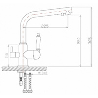 Смеситель для кухни ZORG Clean Water (ZR 313 YF-33 SATIN) под фильтр