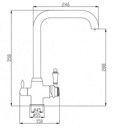 Смеситель для кухонной мойки ZORG Steel Hammer (SH 725 CR), хром