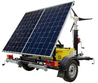 Передвижная автономная система с питанием от солнечных батарей