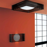 AXOlight "Koshi" светильник потолочный плафон 45х45 см, дерево венге, хром, R7s 1 x 150W (118)