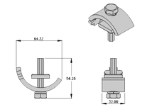 Зажим для крепления кронштейна на балку H-C11Rail clip (H-CO8)