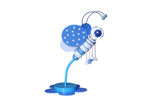 Donolux BABY лампа настольная, пчёлка, голубого цвета, диам 25см, выс 40см, 1хЕ27 40W, арматура голу Baby
