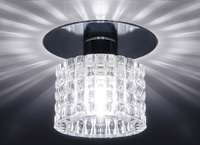 Donolux Светильник встраиваемый декоративный хрустальный, хром D 80х80 H 90 мм, галог. лампа G9,max Downlight