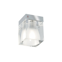Fabbian Светильник настенно-потолочный "Cubetto" 1х 60W/E14 прозрачное стекло, блест хром