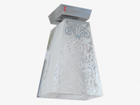 Fabbian Светильник потолочный "Vicky", декорированное мат белое стекло, G9, 1x75W, хром