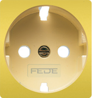 FEDE Обрамление розетки 2к+з, цвет bright gold беж (используется ТОЛЬКО с мех. FD16523) Fede