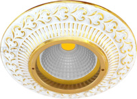 FEDE Светильник встраиваемый из латуни круглый серия SAN SEBASTIAN цвет GOLD WHITE PATINA Fede