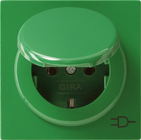 Gira s-color зеленый Вставка розетки с крышкой S-Color