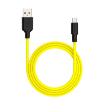 USB кабель для зарядки micro USB "Hoco" X21 Plus (особо прочный, желтый) 2.