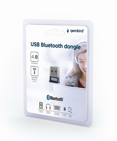 Адаптер Bluetooth, ультратонкий корпус, v.4.0, 50 метров, до 24 Мбит/сек, U