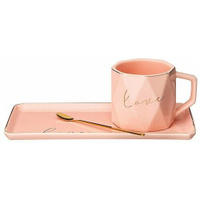 Чайная пара break time, розовый, 260мл Lefard (154733)
