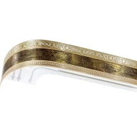 Карниз шинный трехрядный «Монарх» в наборе 300 см пластик цвет золото DOMLEGRAND карниз
