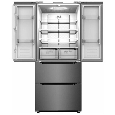 Холодильник WILLMARK MDF-637ID (436л,4дв, French door, инв. компр, Total NoFrost, LEDдисп, A+, DarkInox) Willmark