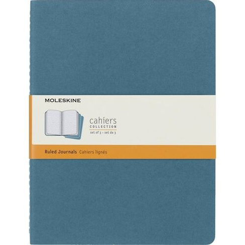 Блокнот Moleskine Cahier Journal, 120стр, в линейку, голубой [ch021b44]