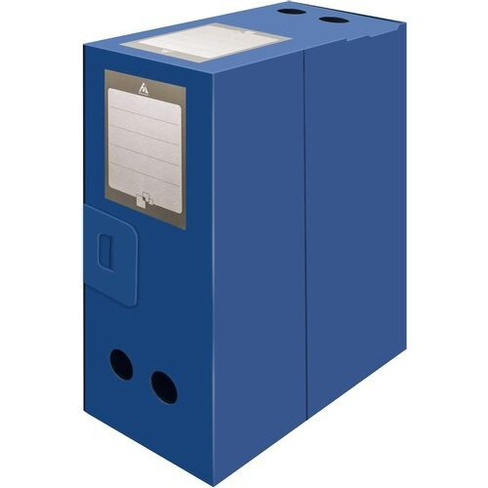 Короб архивный Бюрократ -BA80/08BLUE, пластик, 80мм, 330x245, синий 30 шт./кор.