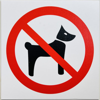 Табличка Вход с собакой запрещен большая