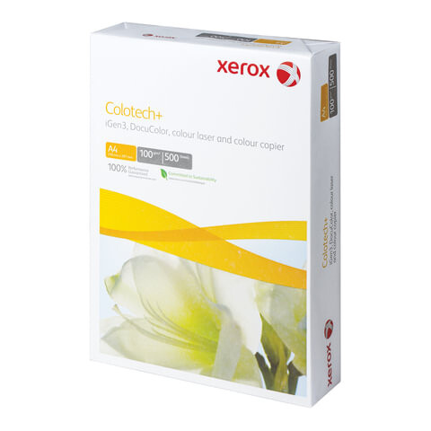 Бумага XEROX COLOTECH PLUS А4 100 г/м2 500 л. для полноцветной лазерной печати А++ Австрия 170% CIE 003R98842