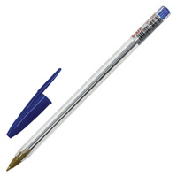 Ручка шариковая STAFF Basic Budget BP 0,4 синяя линия письма 0,5 мм с штрихкодом