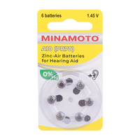 Элемент питания для слухового аппарата Minamoto ZA10 Zinc Air 1.45V BL-6