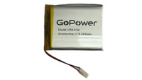 Аккумулятор Li-Pol LP954760 PK1 3.7V 3000mAh (толщ.9,5мм, шир.47мм, дл.60мм) "GoPower"