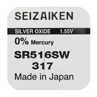 Элемент питания 317 SR516SW Silver Oxide 1.55V "Seizaiken" BL-1