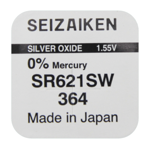 Элемент питания 364 SR621SW Silver Oxide "Seizaiken" BL-1