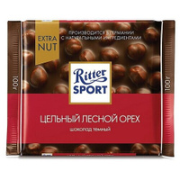 Шоколад Ritter Sport горький цельный орех 100г