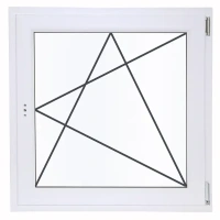 Окно пластиковое ПВХ Deceuninck одностворчатое 870х900 мм (ВхШ) правое поворотно-откидное однокамерный стеклопакет белое