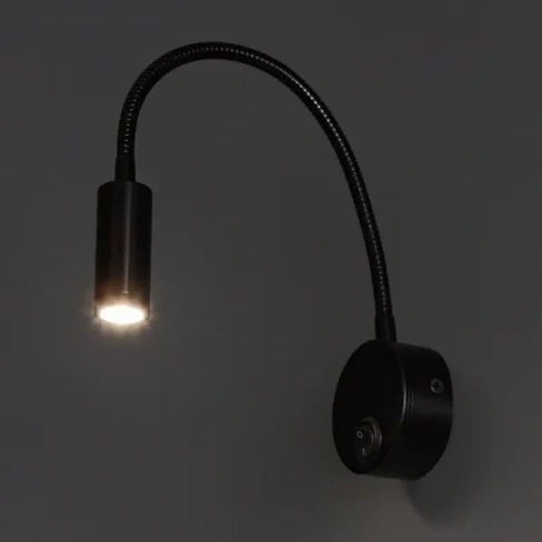 Светильник настенный светодиодный Uniel гибкий 3 Вт 6.5 см алюминий цвет чёрный UNIEL современная