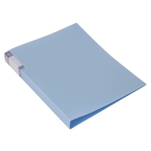Папка с зажимом Бюрократ Gems GEM07PAZURE, A4, пластик, 0.7мм, карман торцевой с бумажной вставкой, голубой топаз 10 шт.