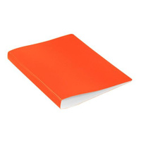 Папка с зажимом Бюрократ Double Neon DNE07POR, A4, пластик, 0.7мм, карман продольный внутренний, оранжевый 14 шт./кор.