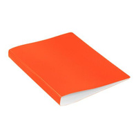 Папка с зажимом Бюрократ Double Neon DNE07COR, A4, пластик, 0.7мм, карман продольный внутренний, оранжевый 14 шт./кор.