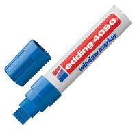 Маркер меловой Edding E-4090/003 синий прямоугольный наконечник (толщина линии 4-15 мм)