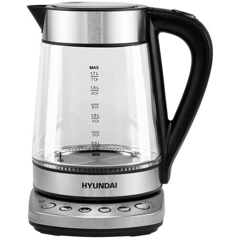 Чайник HYUNDAI HYK-G3026, серебристый Hyundai