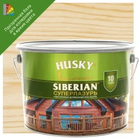 Лазурь для дерева Husky Siberian «Суперлазурь» полуглянцевая прозрачная 9 л HUSKY None